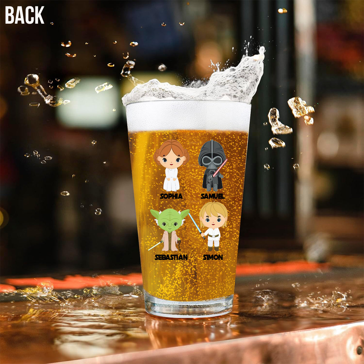 To Dad From The Reasons You Drink - Personalized Father Beer Glass