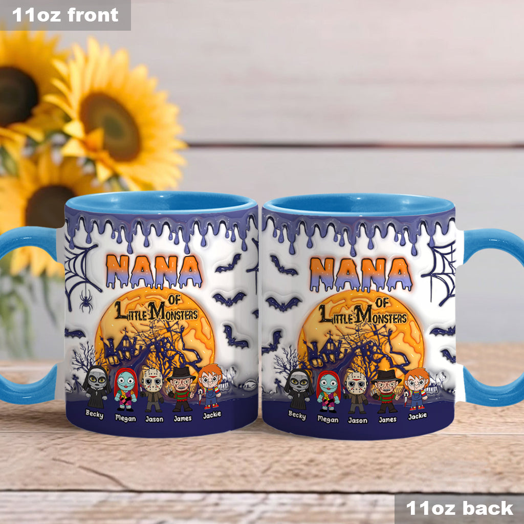 Grandma of Little Monsters - Personalized Mother Accent Mug