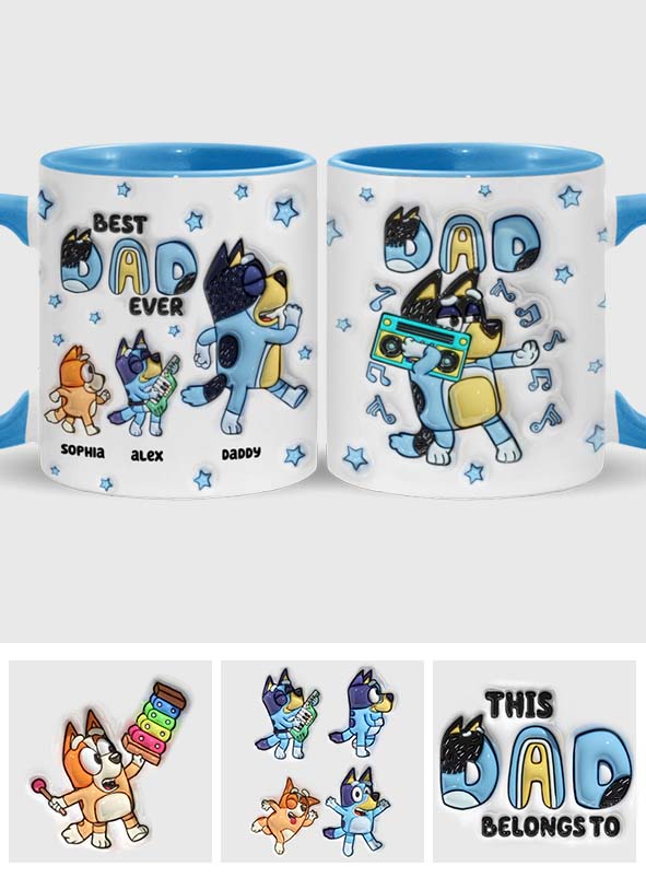 Best Dad Ever - Personalized Father Accent Mug