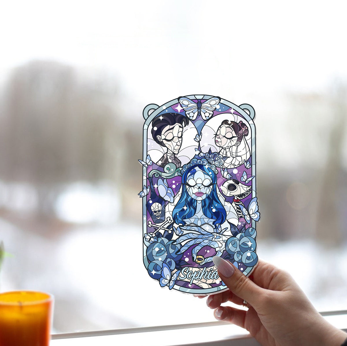 The Death Bride - Personalized Halloween Bride Window Hanging Suncatcher Ornament
