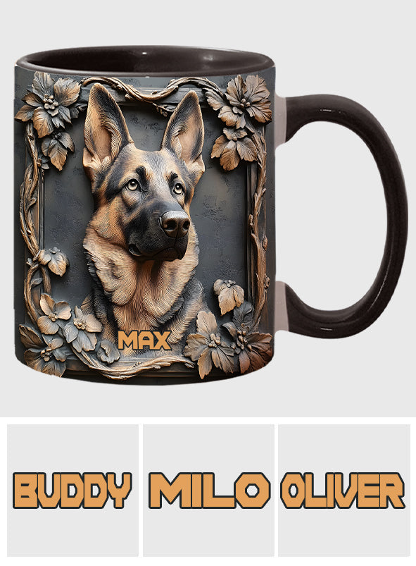 Strong German Shepherd - Personalized Dog Accent Mug