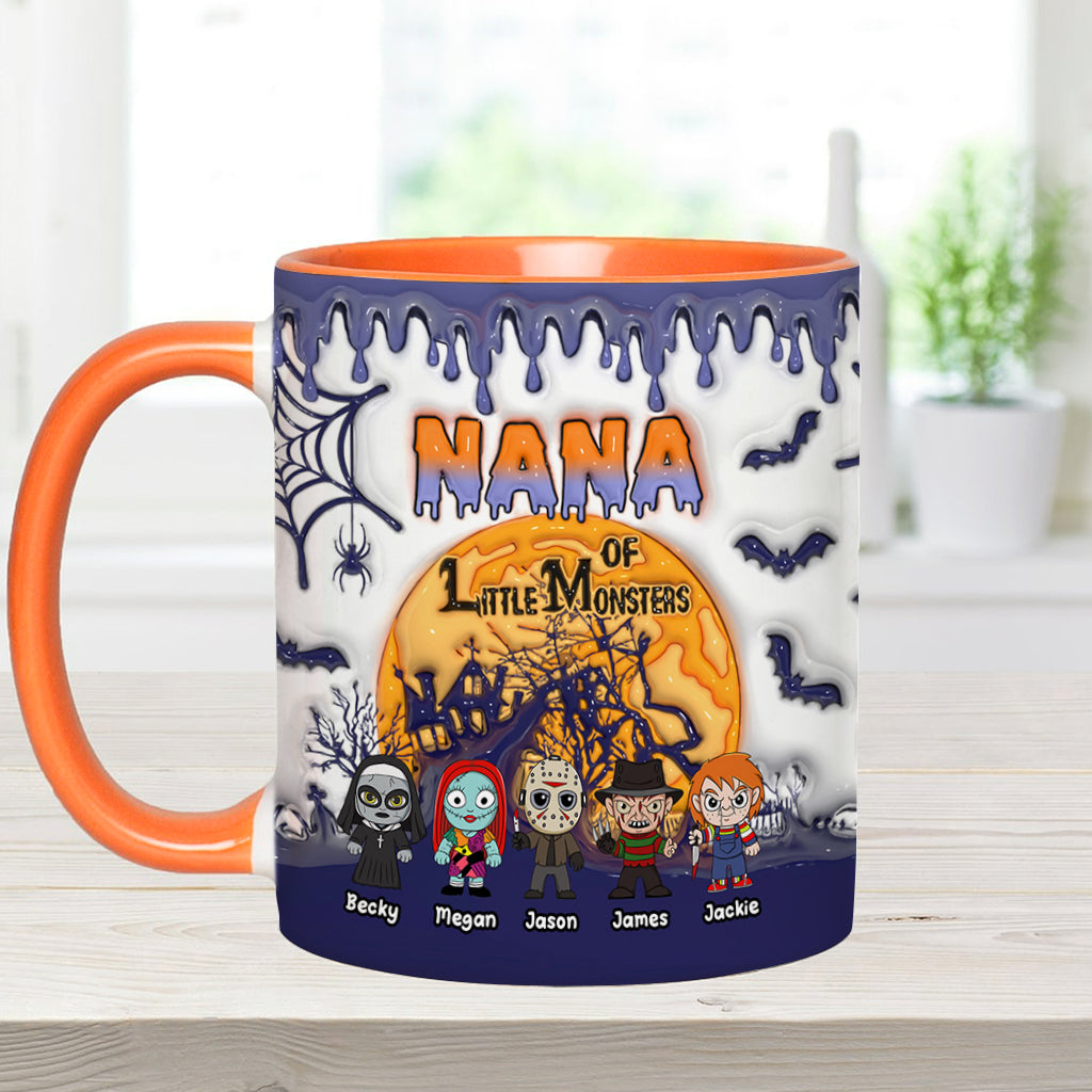 Grandma of Little Monsters - Personalized Mother Accent Mug