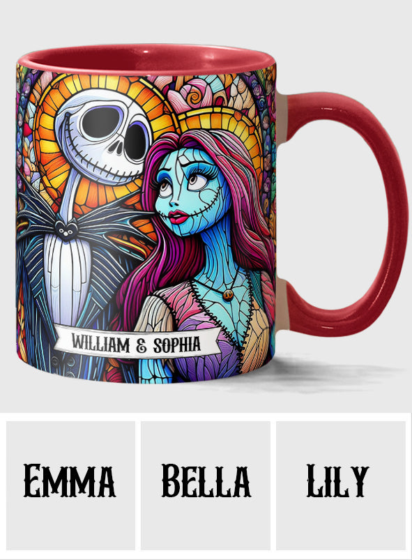 Jack And Sally - Personalized Nightmare Accent Mug