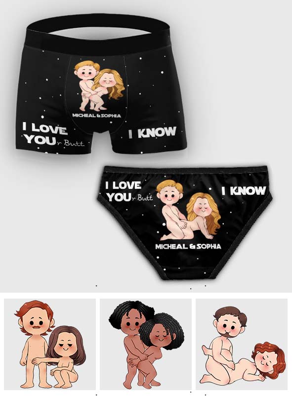 I Love Your Butt I Know Naughty - Personalized The Force Lace Border Women Briefs And Men’s Boxer Briefs