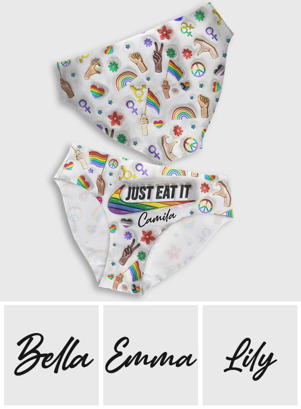 Just Eat - Personalized LGBT Support Women's Briefs