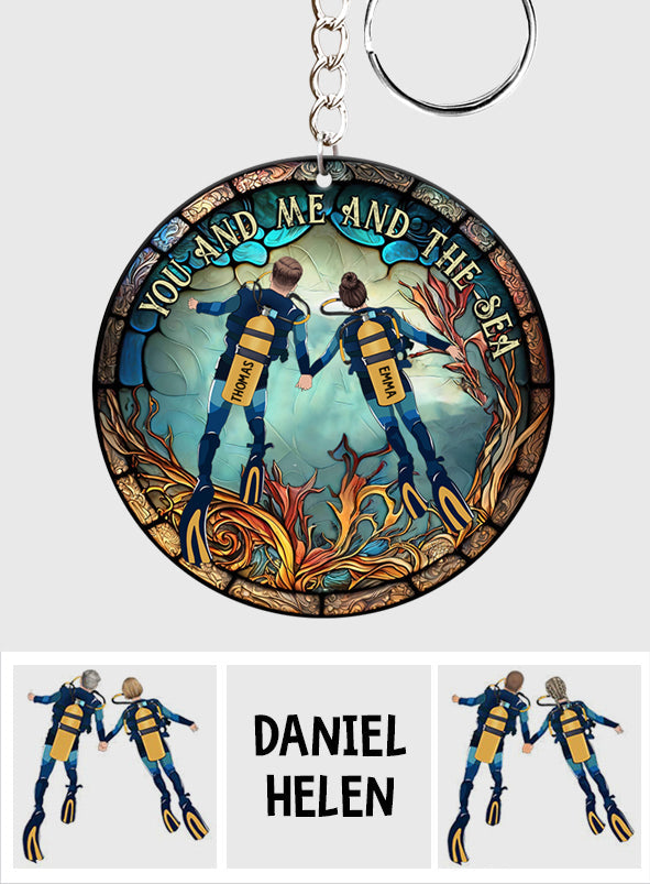 You & Me And The Sea - Personalized Scuba Diving Keychain