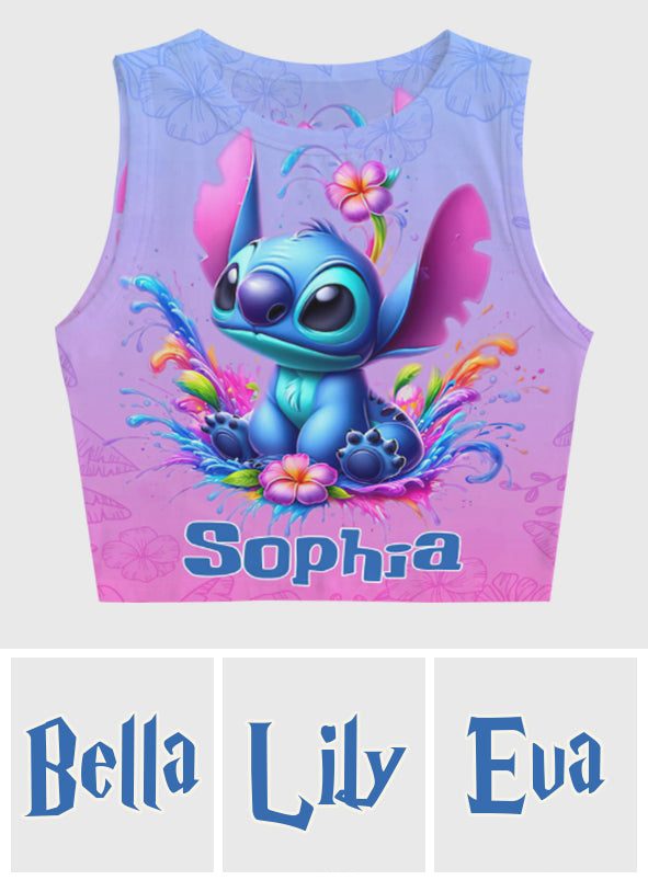 Ohana Means Family - Personalized Ohana Crop Tank Top