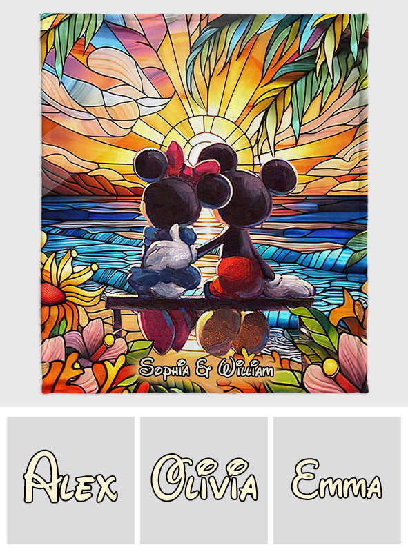 Romantic Sunset - Personalized Mouse Blanket