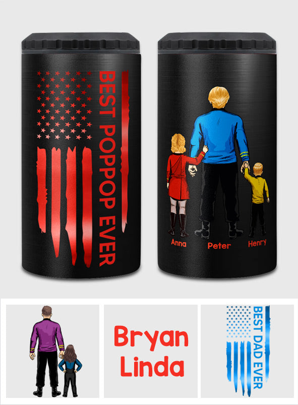 Best Dad Ever - Personalized Father Can Cooler
