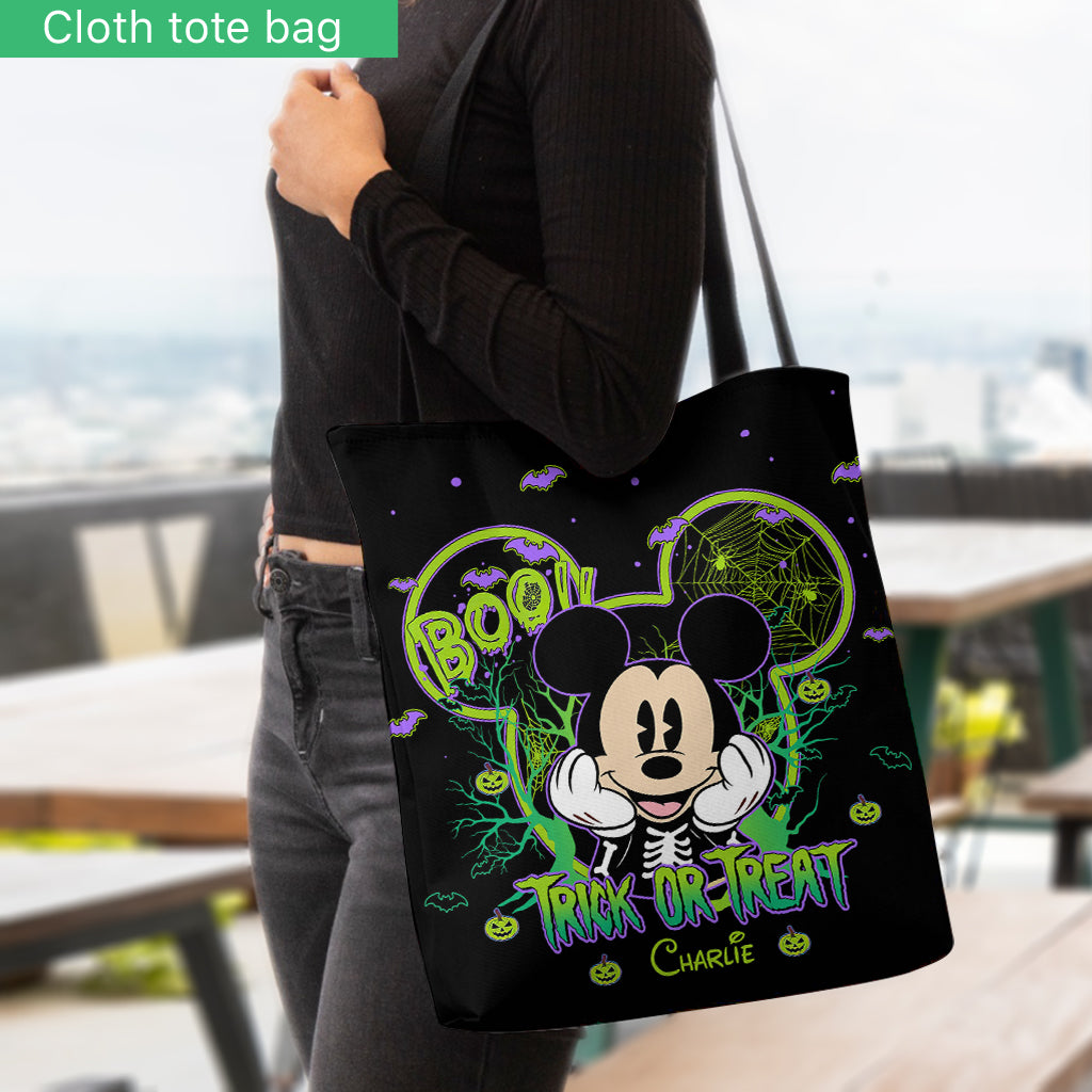 Halloween Trick Or Treat - Personalized Mouse Tote Bag