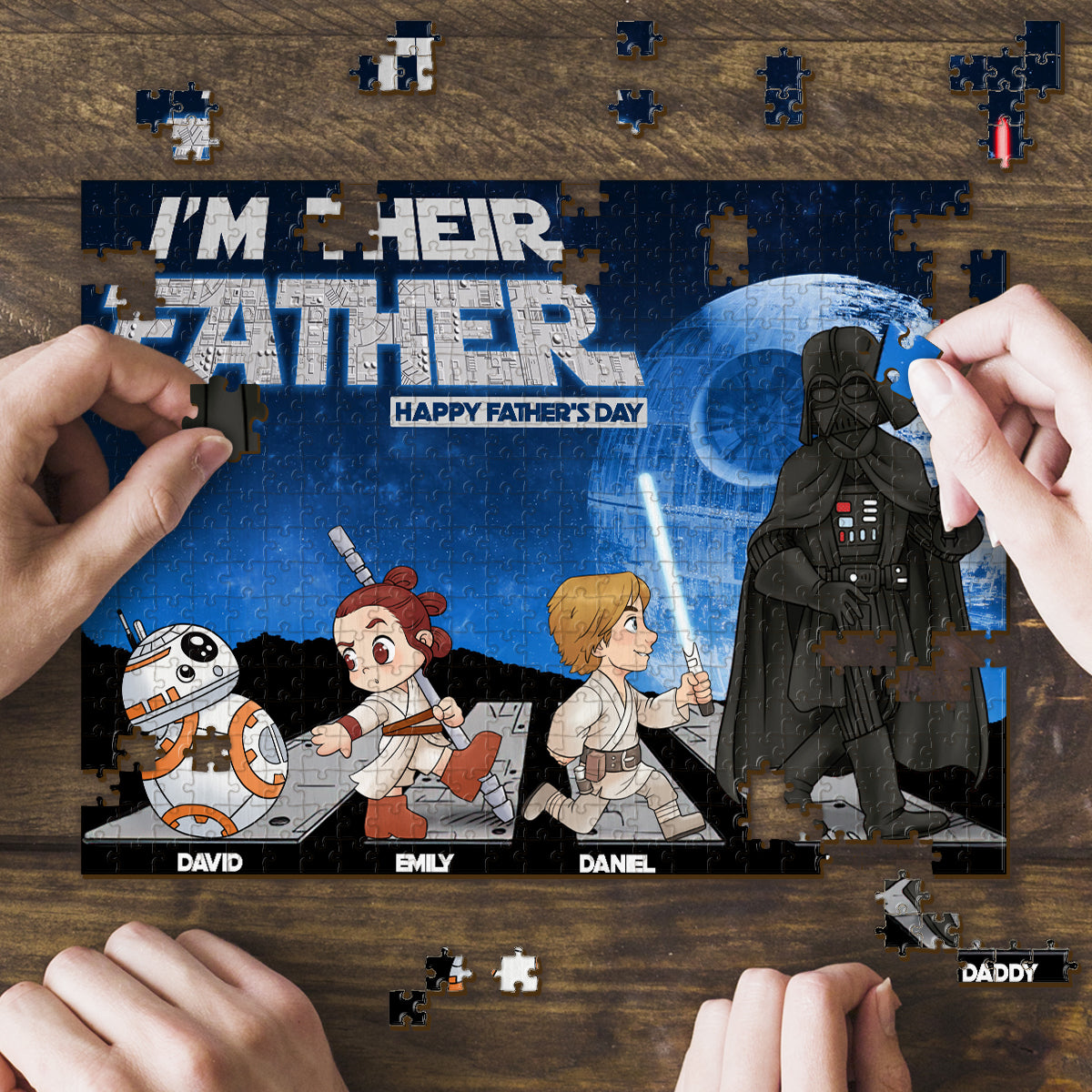 The Dadalorian - Personalized The Force Jigsaw Puzzle