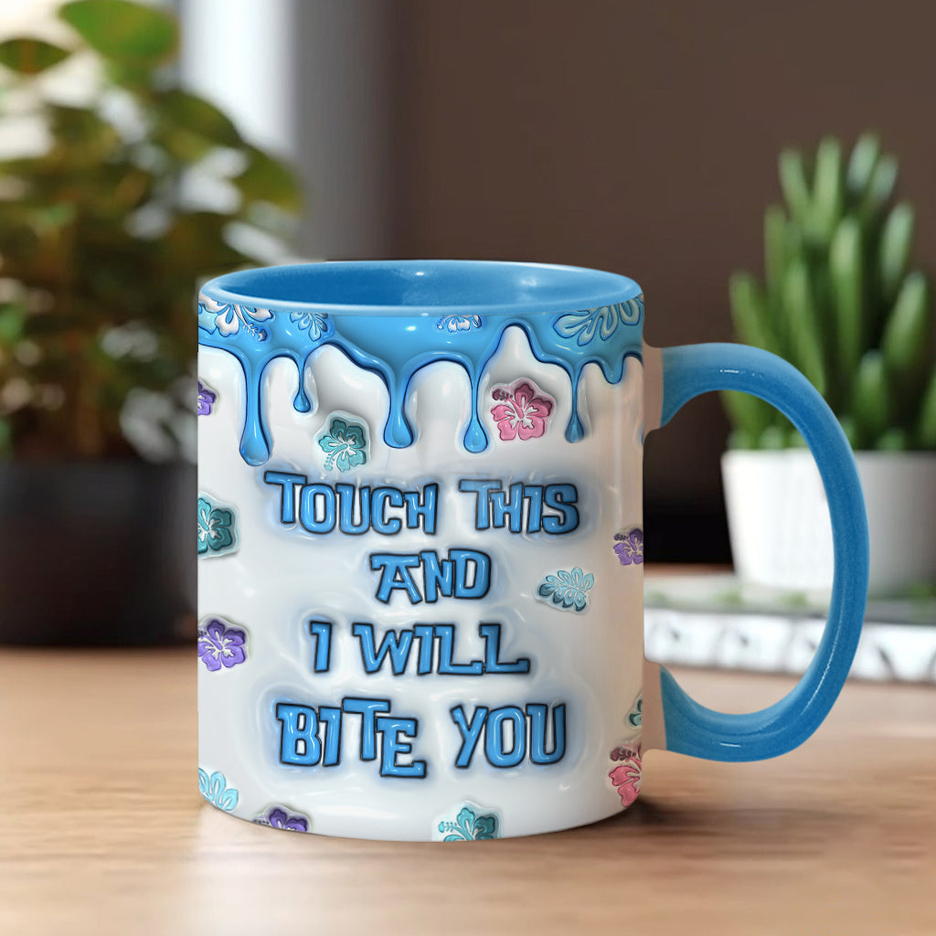 Touch Me And I Will Bite - Personalized Ohana Accent Mug