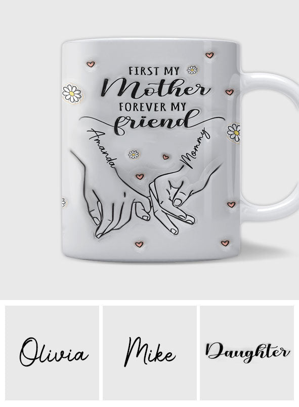 First My Mother Forever My Friend - Personalized Mother Mug