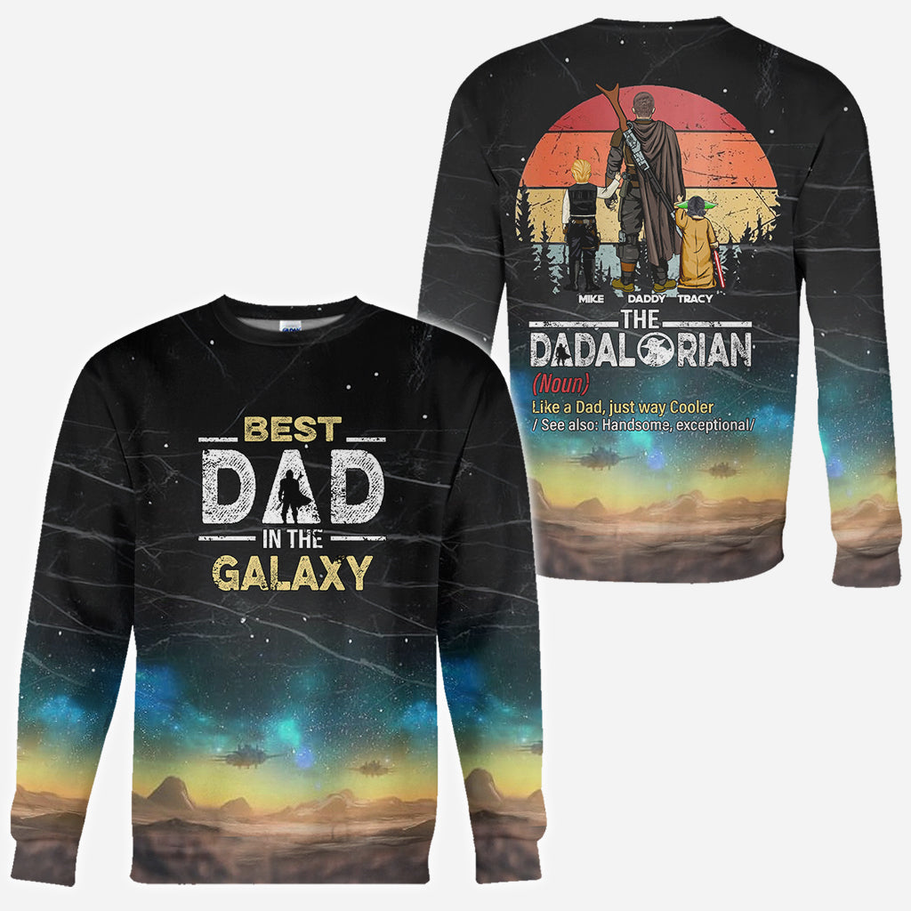 Best Dad In The Galaxy - Personalized The Force All Over Shirt