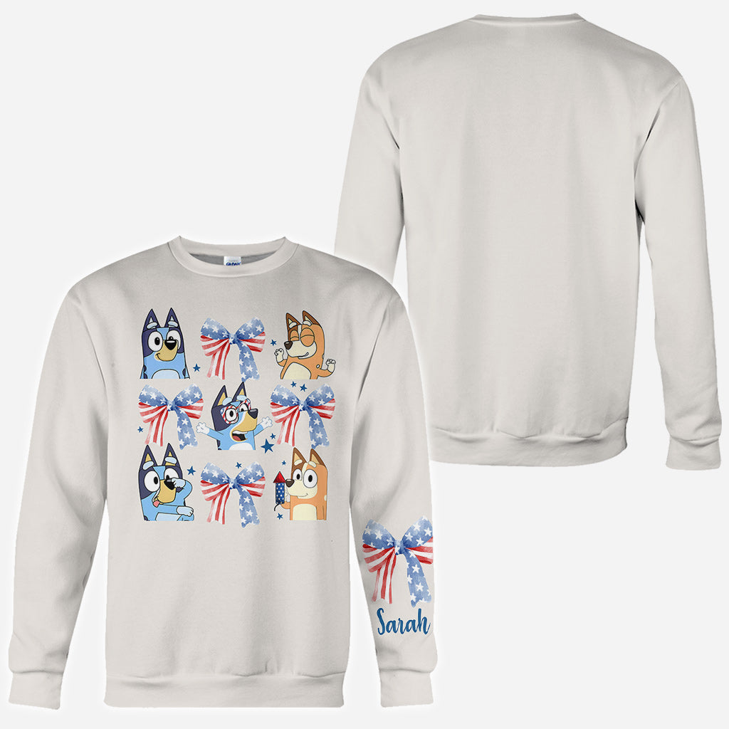 Land of Liberty Red White Bluey - Personalized All Over Shirt