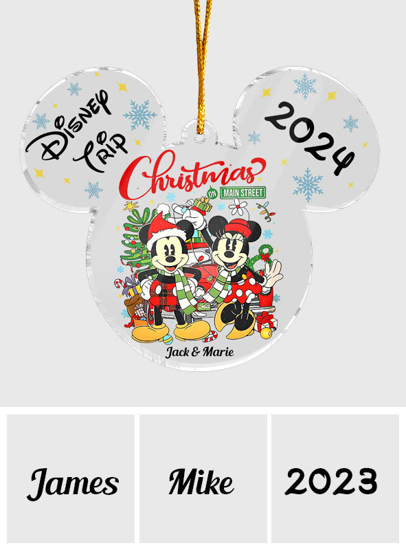 Disney Trip - Personalized Mouse Transparent Ornament