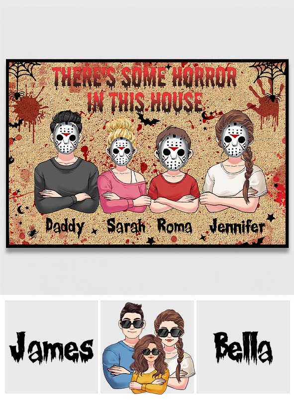 Halloween Horror Family - Personalized Family Doormat