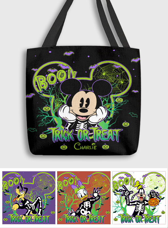Halloween Trick Or Treat - Personalized Mouse Tote Bag