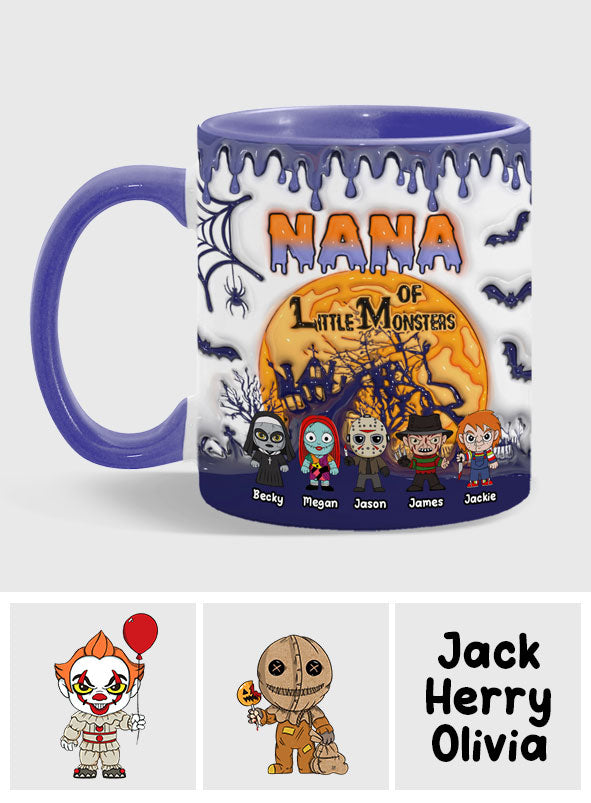 Grandma of Little Monsters - Personalized Mother Accent Mug