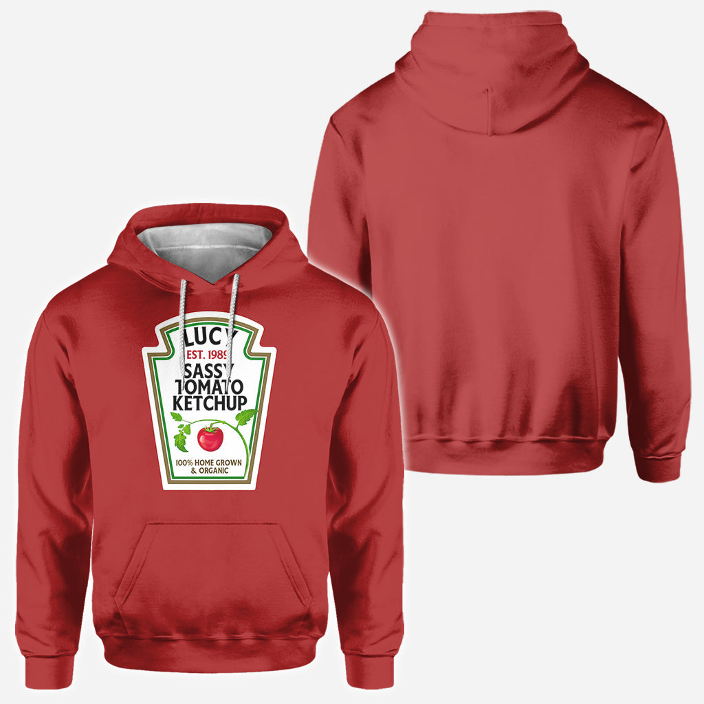 Sassy Ketchup Spicy Mustard Condiment Costume - Personalized Halloween All Over Shirt