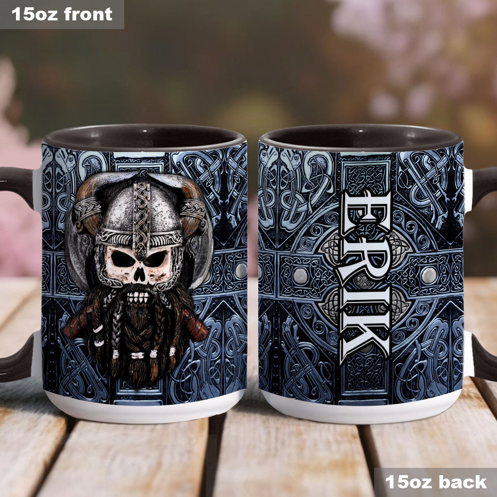 Proud Viking Dad Grandfather - Personalized Viking Accent Mug