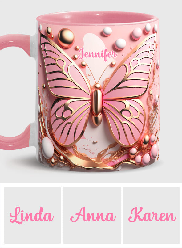 Love Butterfly - Personalized Butterfly Accent Mug