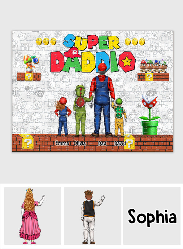 Super Daddio - Personalized Super Plumber Jigsaw Puzzle