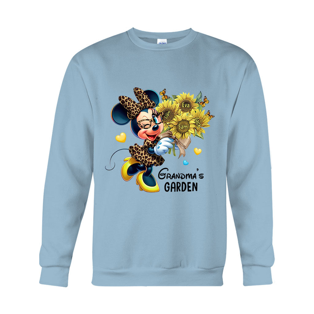 Grandma's Mom's Garden Custom Any Title - Personalized Mouse T-shirt And Hoodie