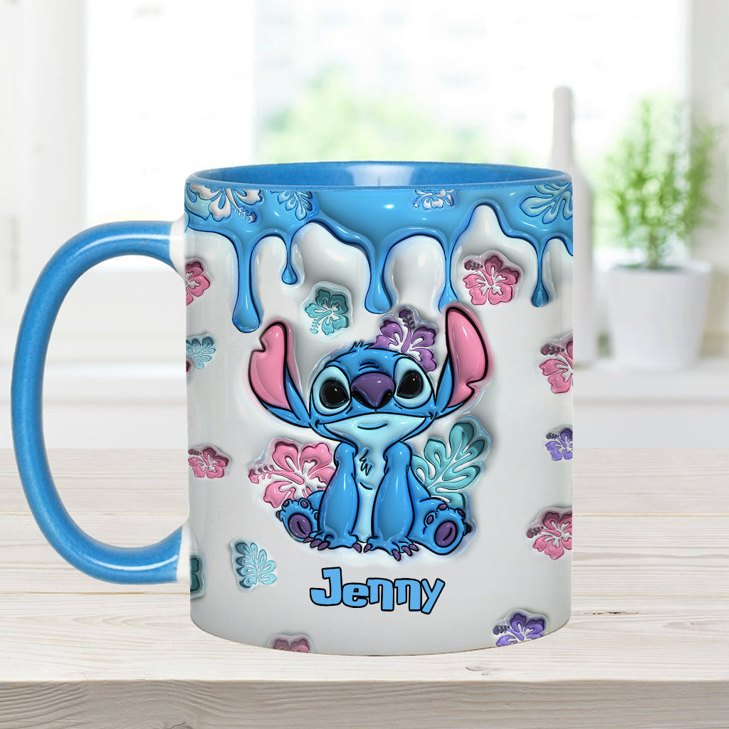 Touch Me And I Will Bite - Personalized Ohana Accent Mug