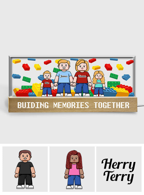 Buiding Memories Together - Personalized Family Custom LED Night Light