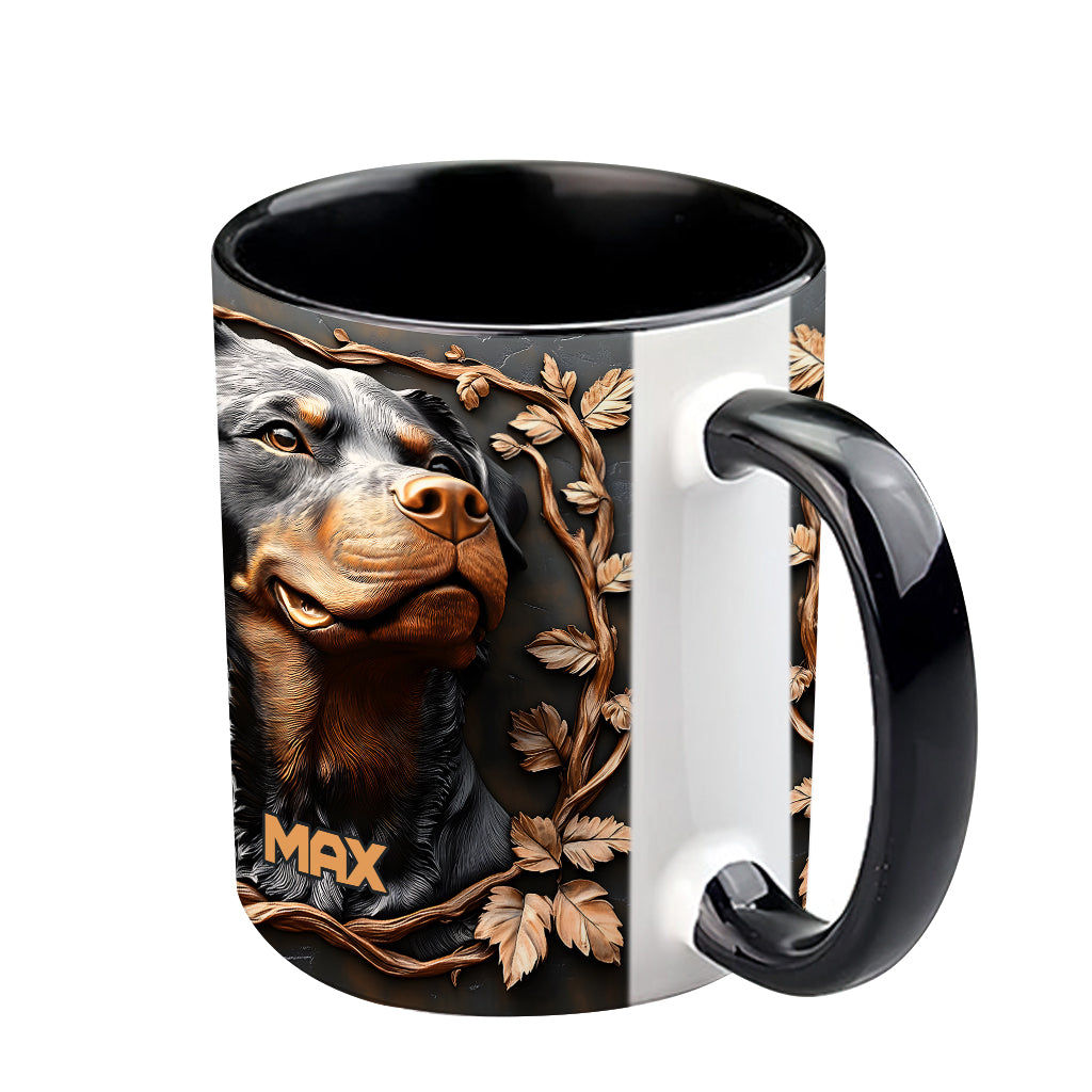 Strong Rottweiler - Personalized Dog Accent Mug