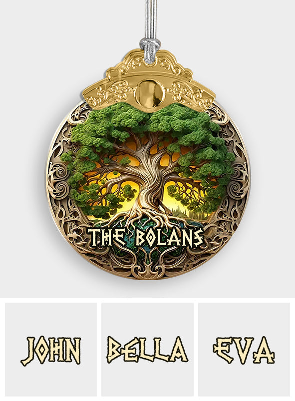 Tree Of Life Scandinavian Mythology Rustic Style - Personalized Irish Vintage Ornament
