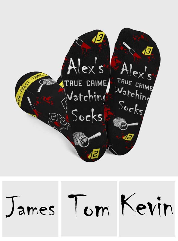 This Is My True Crime Watching Socks - Personalized Socks
