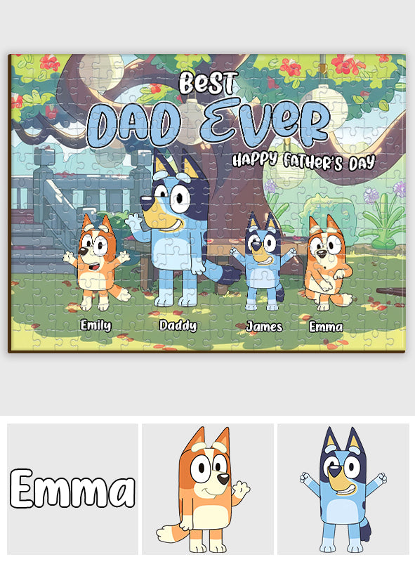 Best Dad Ever - Personalized Father Jigsaw Puzzle