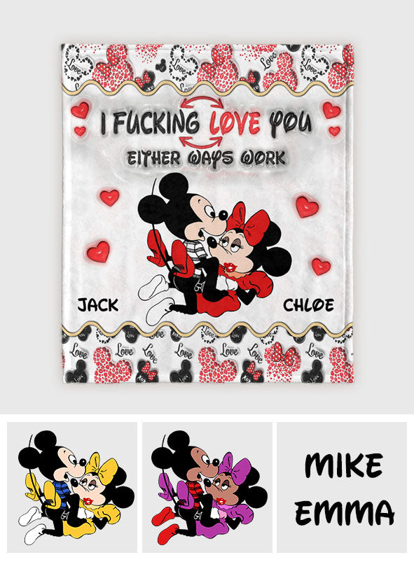 I Love You - Personalized Mouse Blanket