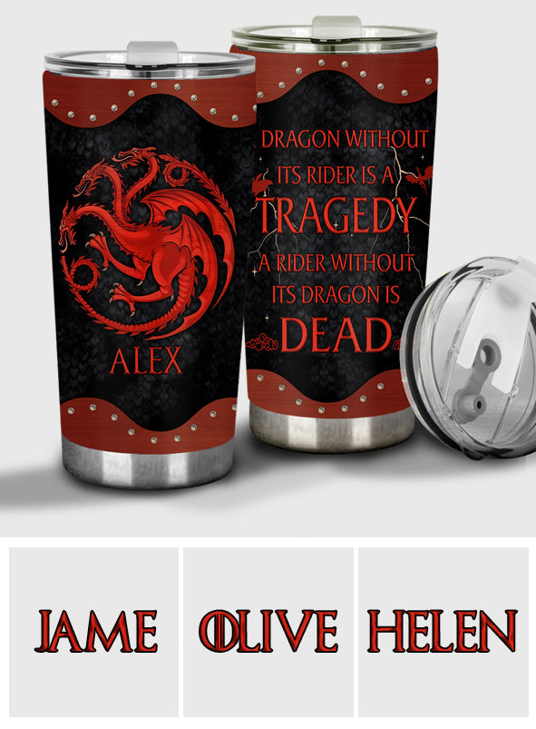 Dragon Rider - Personalized Thrones Game Tumbler
