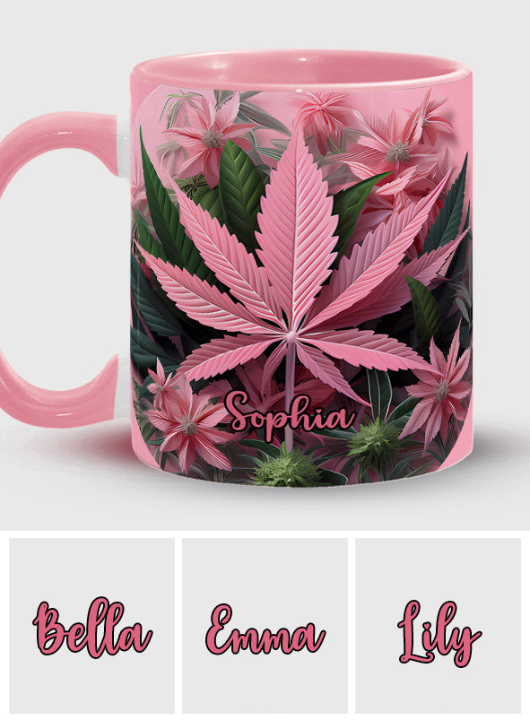 Pink Stoner Chick - Personalized Weed Accent Mug