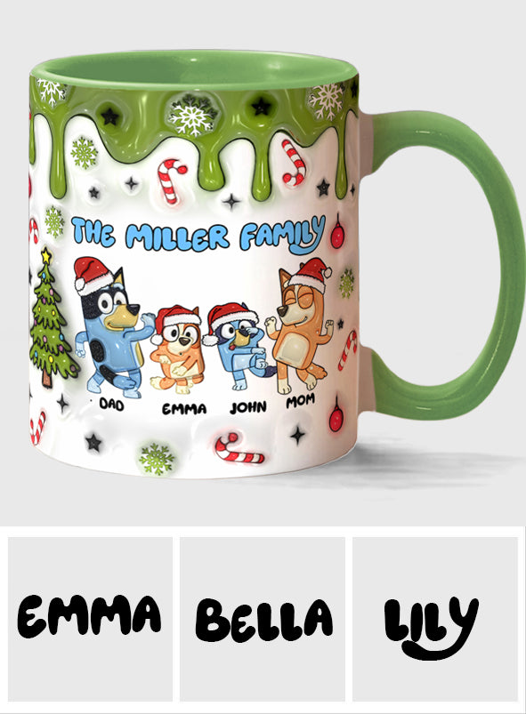 Merry Christmas - Personalized Family Accent Mug