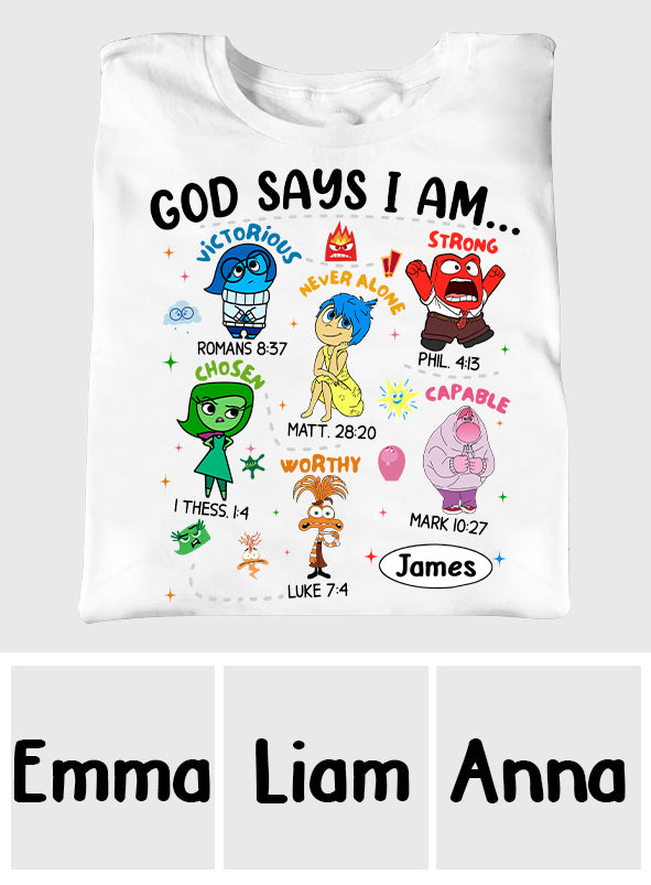 God Says I Am - Personalized T-shirt And Hoodie
