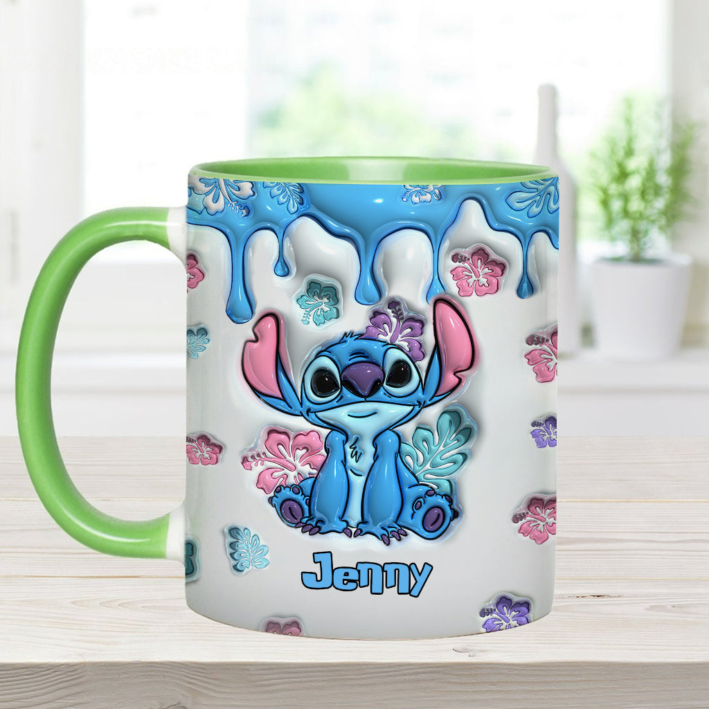 Touch Me And I Will Bite - Personalized Ohana Accent Mug