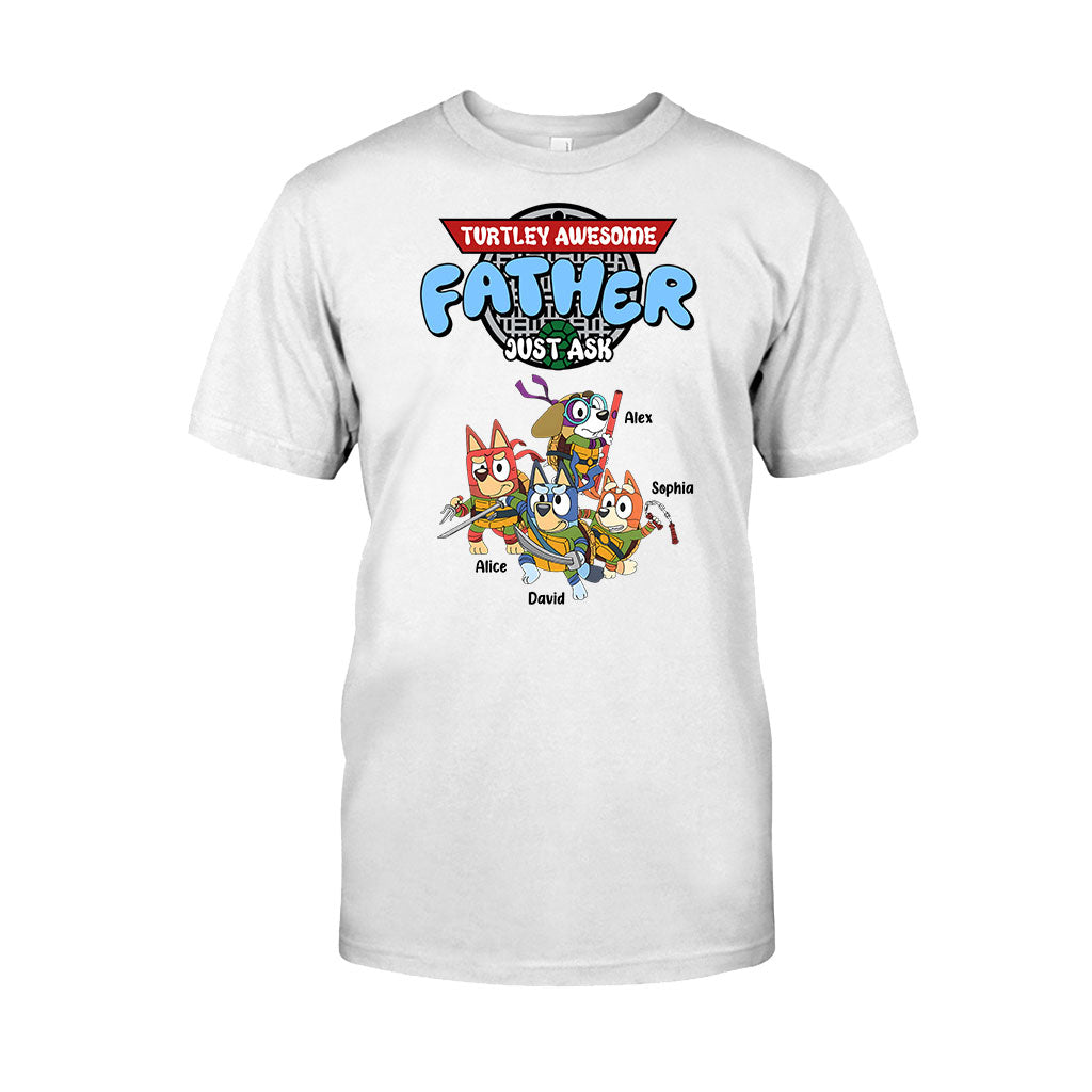 Turtle Awesome Father - Personalized Father T-shirt And Hoodie