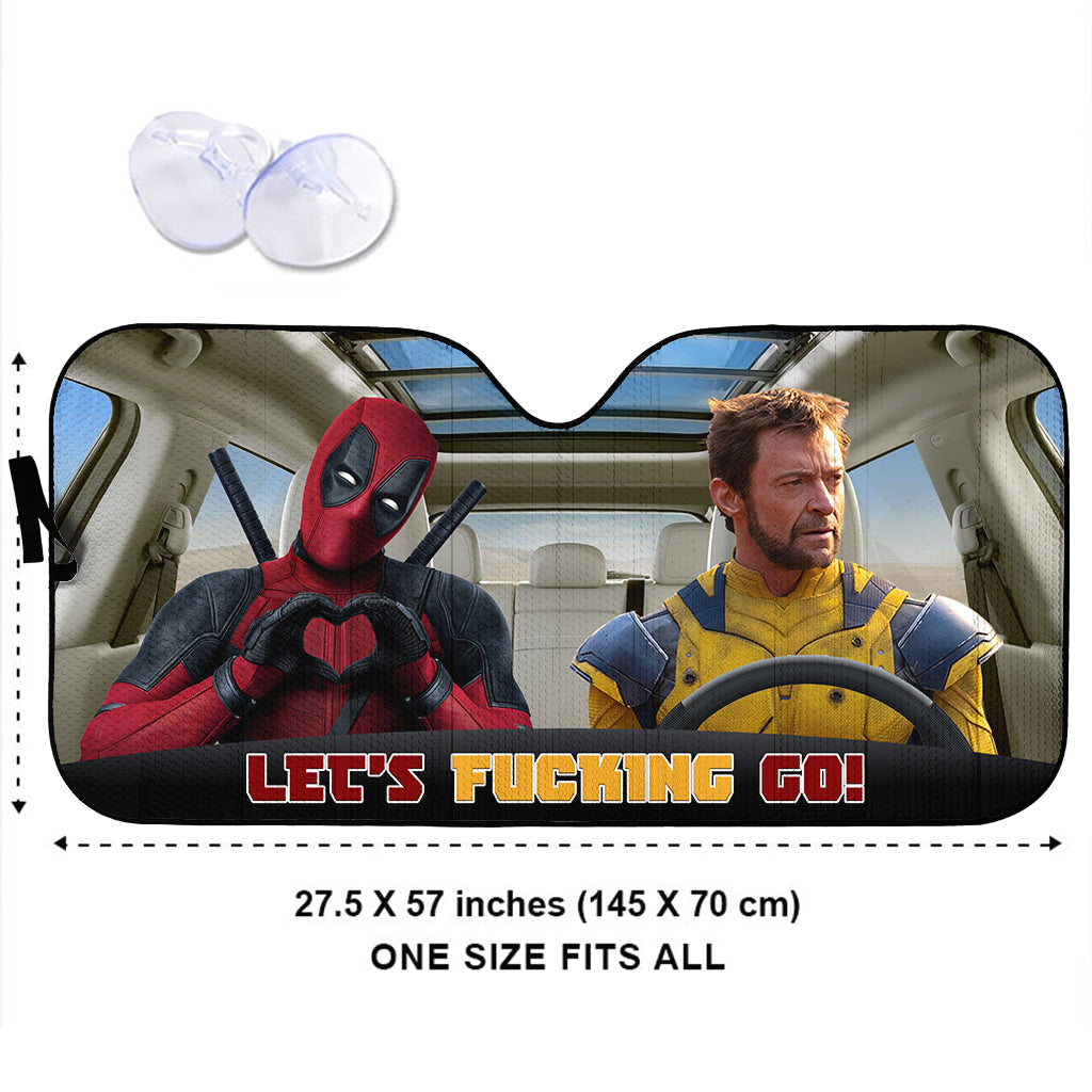 Let's Fucking Go - The Psychopath Car Sunshade