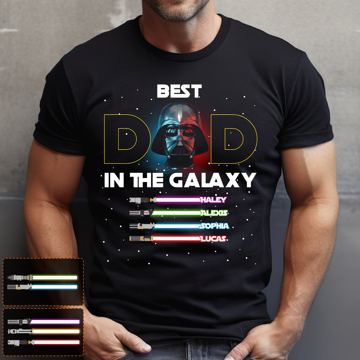 Best Dad In The Galaxy - Personalized The Force T-shirt And Hoodie