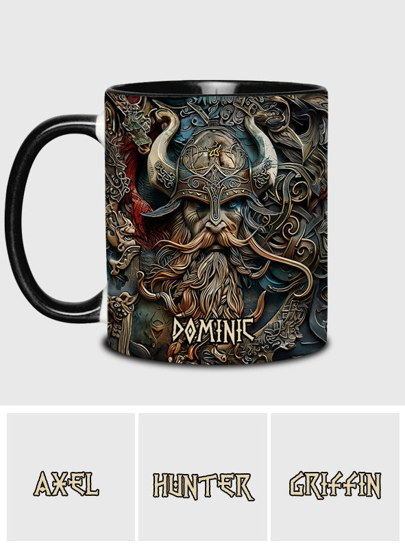 Vintage Viking Hero - Personalized Viking Accent Mug