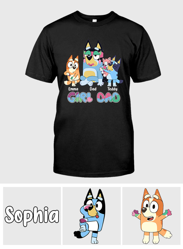 Girl Dad – Personalized Christmas Gift T-Shirt and Hoodie for Dad