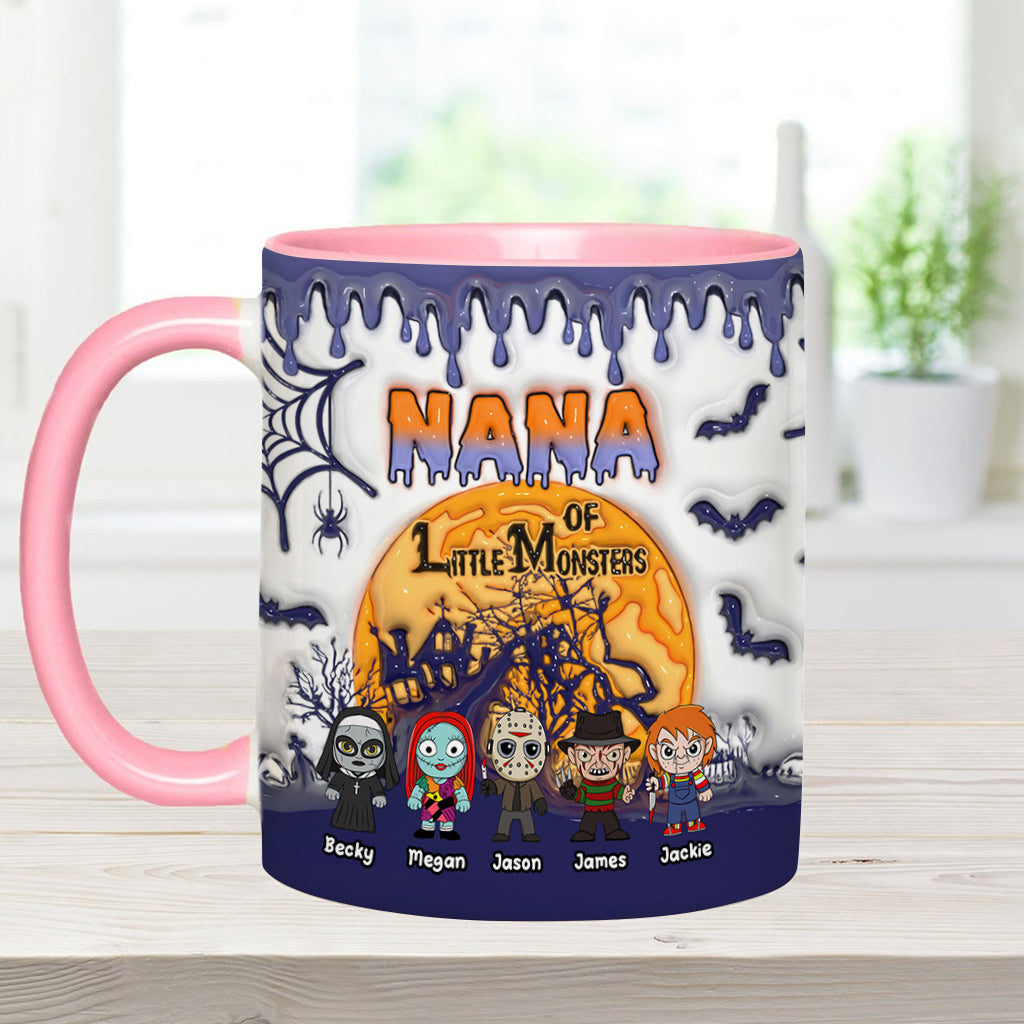 Grandma of Little Monsters - Personalized Mother Accent Mug