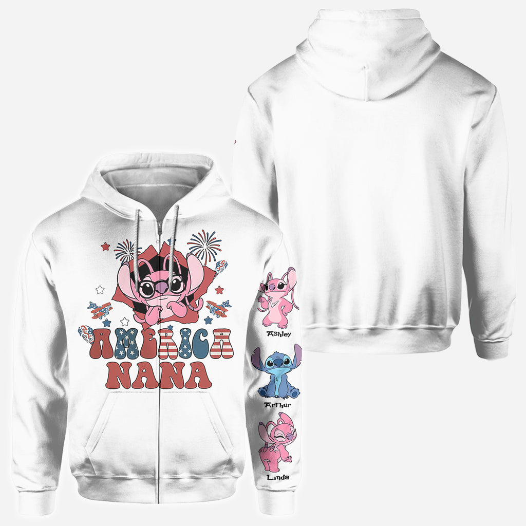 American Nana Any Title Vintage Retro Style - Personalized Grandma All Over Shirt