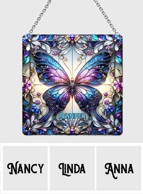 Love Butterflies - Personalized Butterfly Window Hanging Suncatcher Ornament