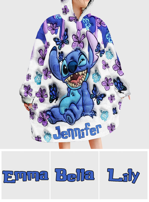 Purple Ohana - Personalized Ohana Blanket Hoodie