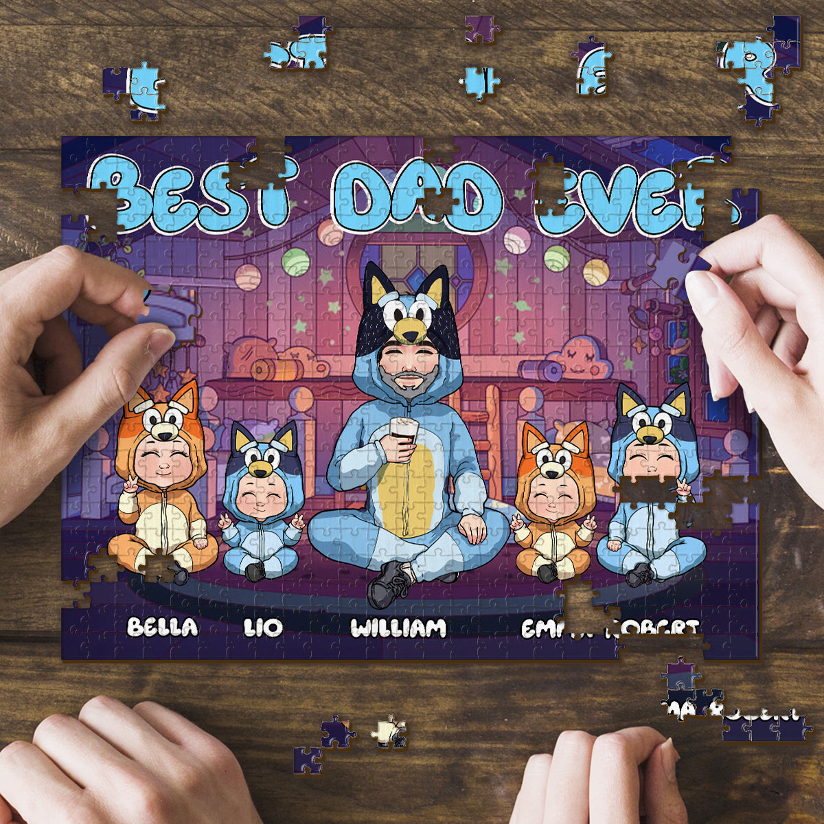 Cool Dad - Personalized Father Jigsaw Puzzle